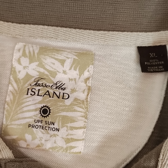 Tasso Elba Brown Polo Shirt W/ Sun Protection Men's XL - Picture 6 of 8